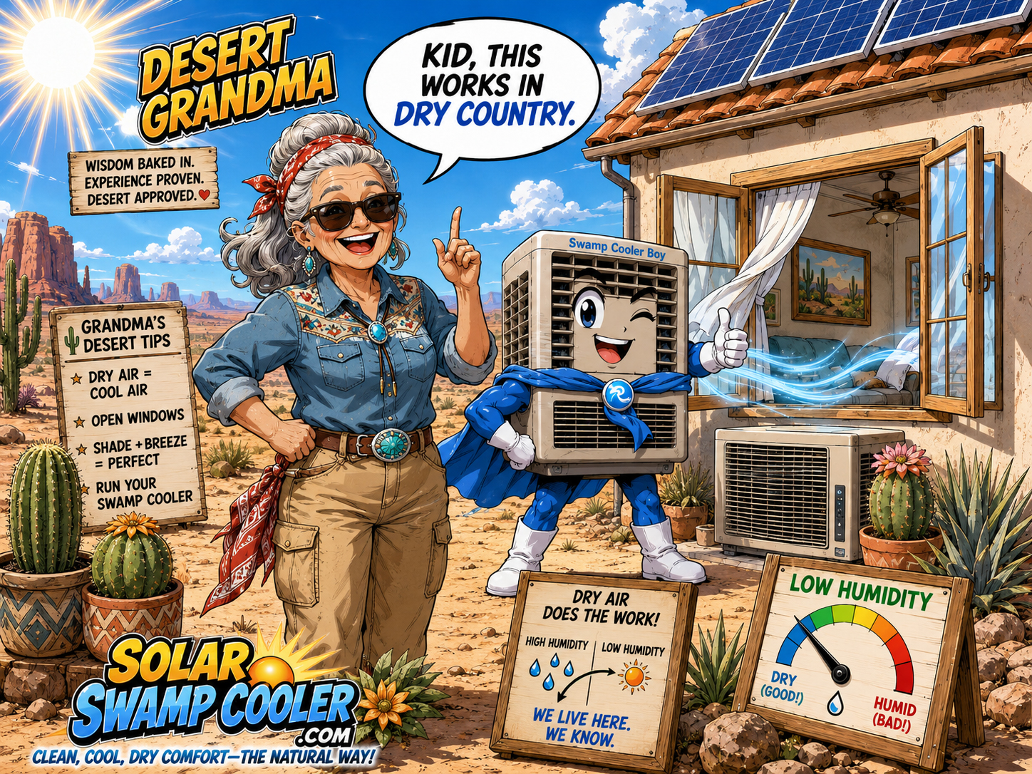 Desert Grandma gives practical cooling advice.